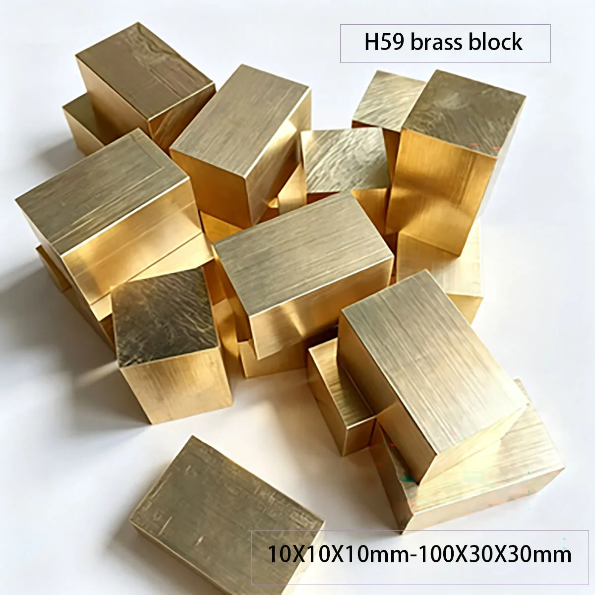 H59 Brass Square Bar Cube Block 10-30mm For CNC Machining Parts