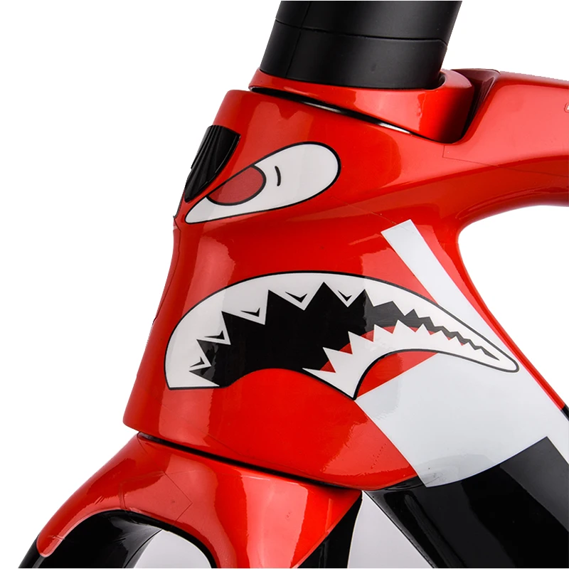 2 adesivi per bici Shark, decalcomanie in vinile impermeabili 3M per telaio MTB, decorazione per ciclismo fai da te resistente ai raggi UV