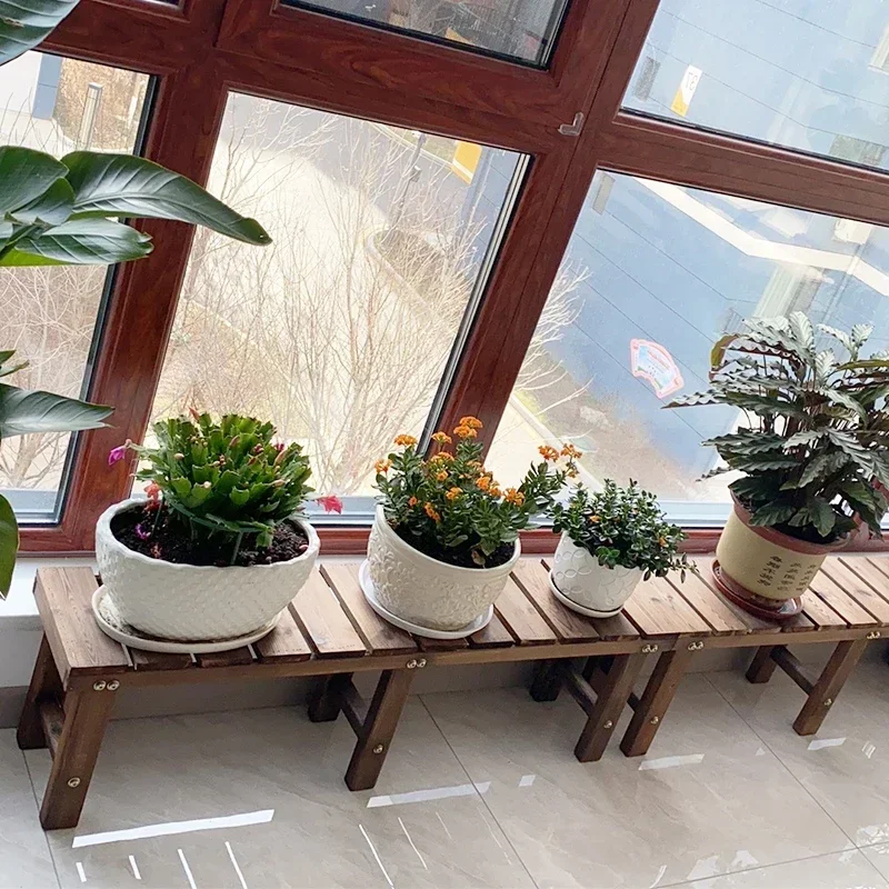 High Quality Window Plant Shelf Flower Wooden Garden Support Plant Shelf Indoor Backdrop Beautiful Meuble Plante Furniture Sets