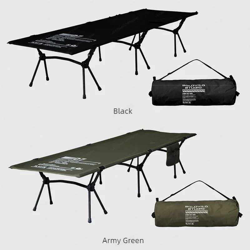 Wild trail camp bed, outdoor camping lunch break folding portable, widened extended lift bed view 6