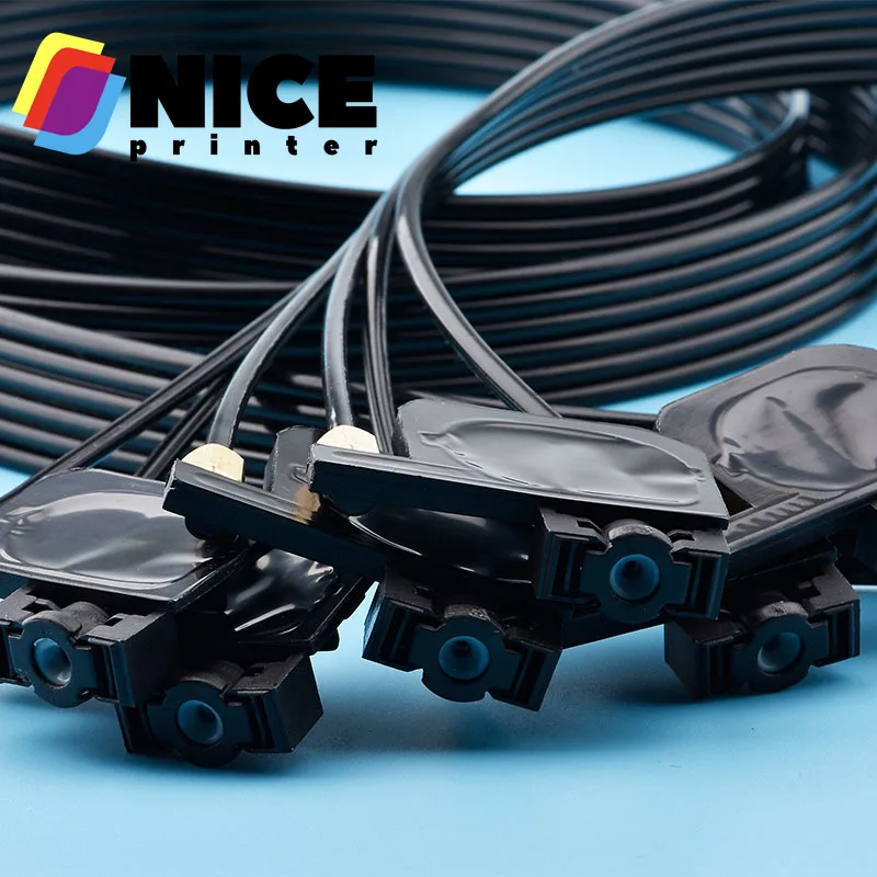 L1800 1.5m 6 Color UV Ink Tube Hose Pipe Line with UV Square Small Damper for Epson R330 L800 L805 R1800 R1390 R1900 1250 Parts