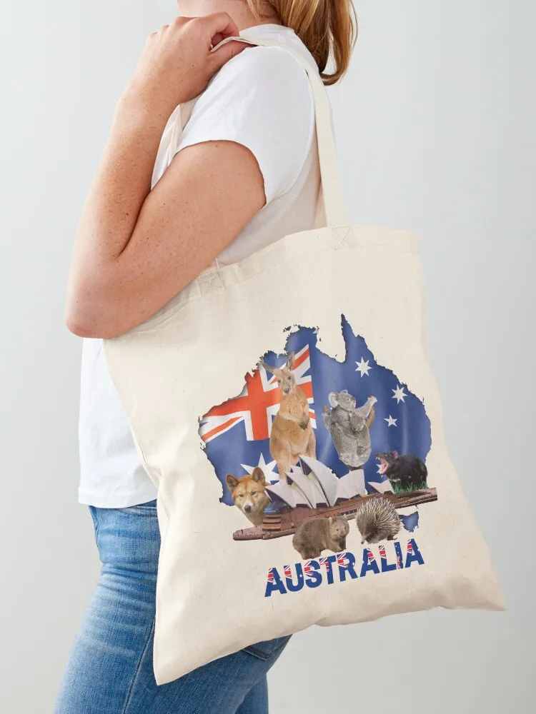 Australian native animals, Australia Day Tote Bag tote screen personalized Women's shopping Canvas