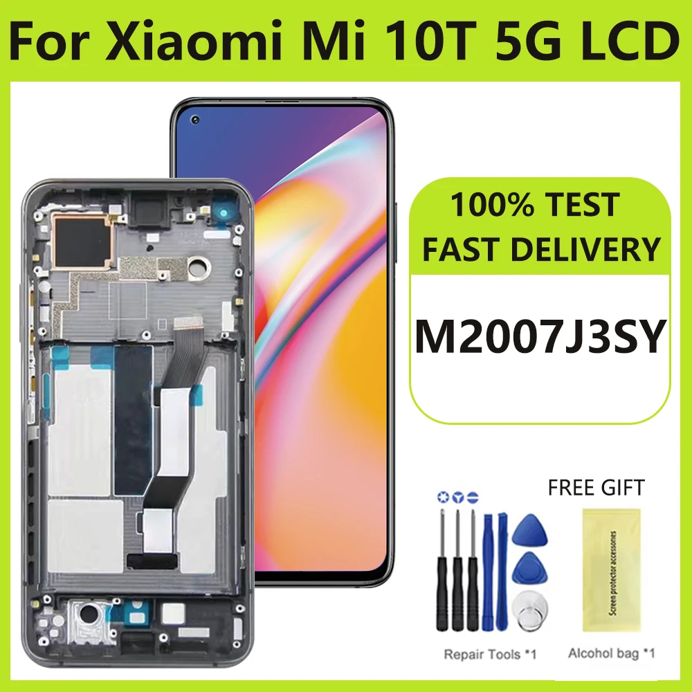 

6,67 "экран для Xiaomi Mi 10T 5G M2007J17C ЖК-дисплей, дигитайзер сенсорного экрана, детали для Mi 10T Pro 5G, замена