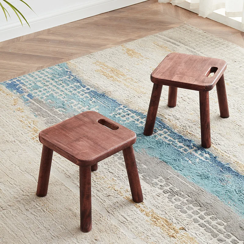 

YJQ home solid wood low stool handchair creative coffee table creative shoe changing stool