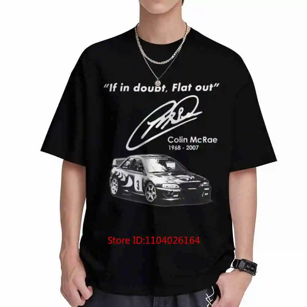 Colin McRae Racing Tribute Signature Number 1 Rally Short Sleeve Tee 100% Cotton T-Shirt