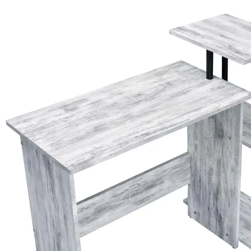 Antique White and Black Finish Writing Desk for Home Office and Study