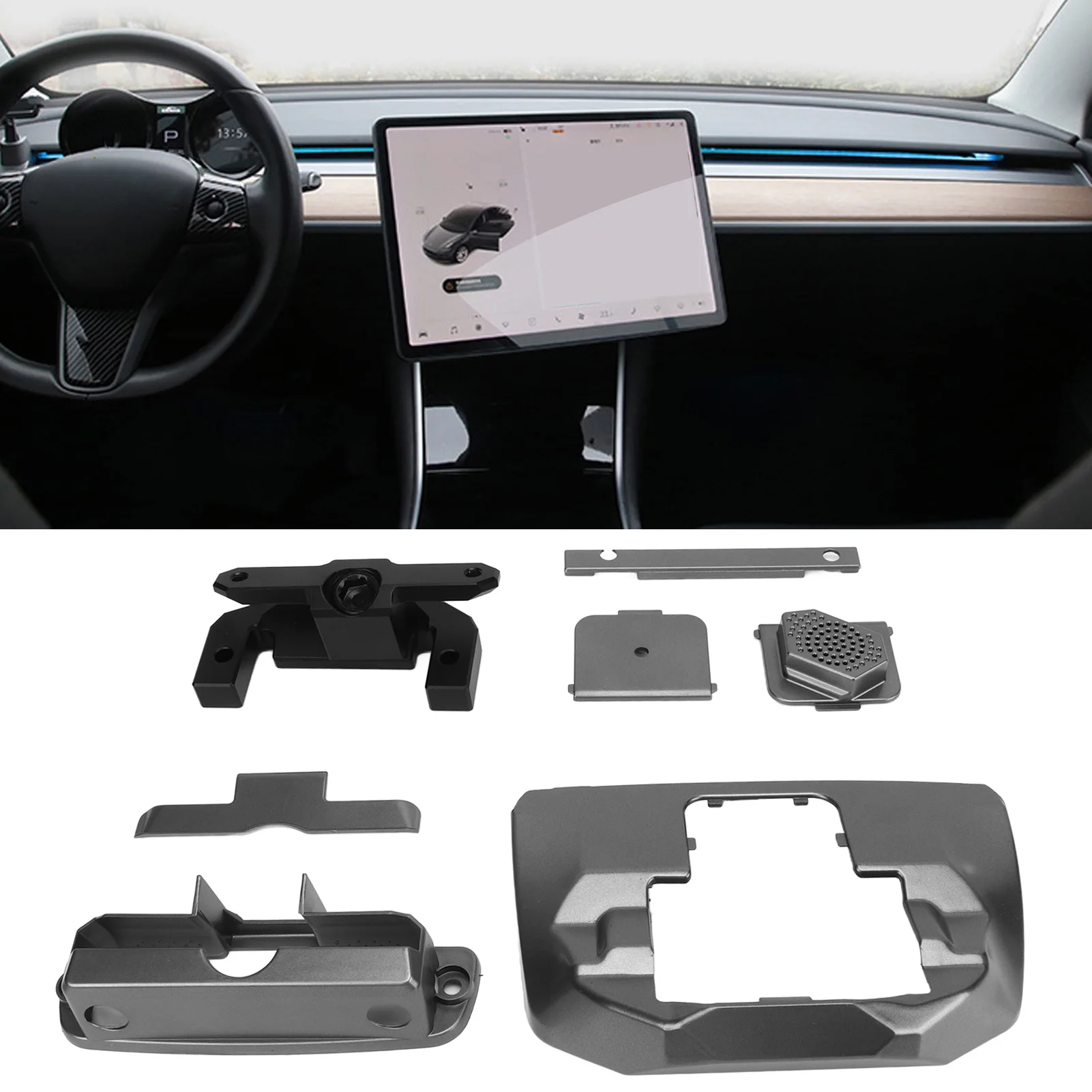 For Tesla Model 3 Y 2023 Accessories New Central Control Screen Display Rotation Bracket Car GPS Navigation Holder Swivel Mount