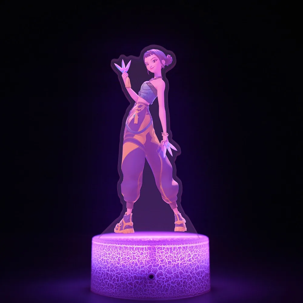 KPop شيطان الصيادين ضوء الليل أنيمي مضيئة زخرفة الكرتون لطيف اكسسوارات الديكور المنزل غرفة نوم غرفة المعيشة الديكور الهدايا