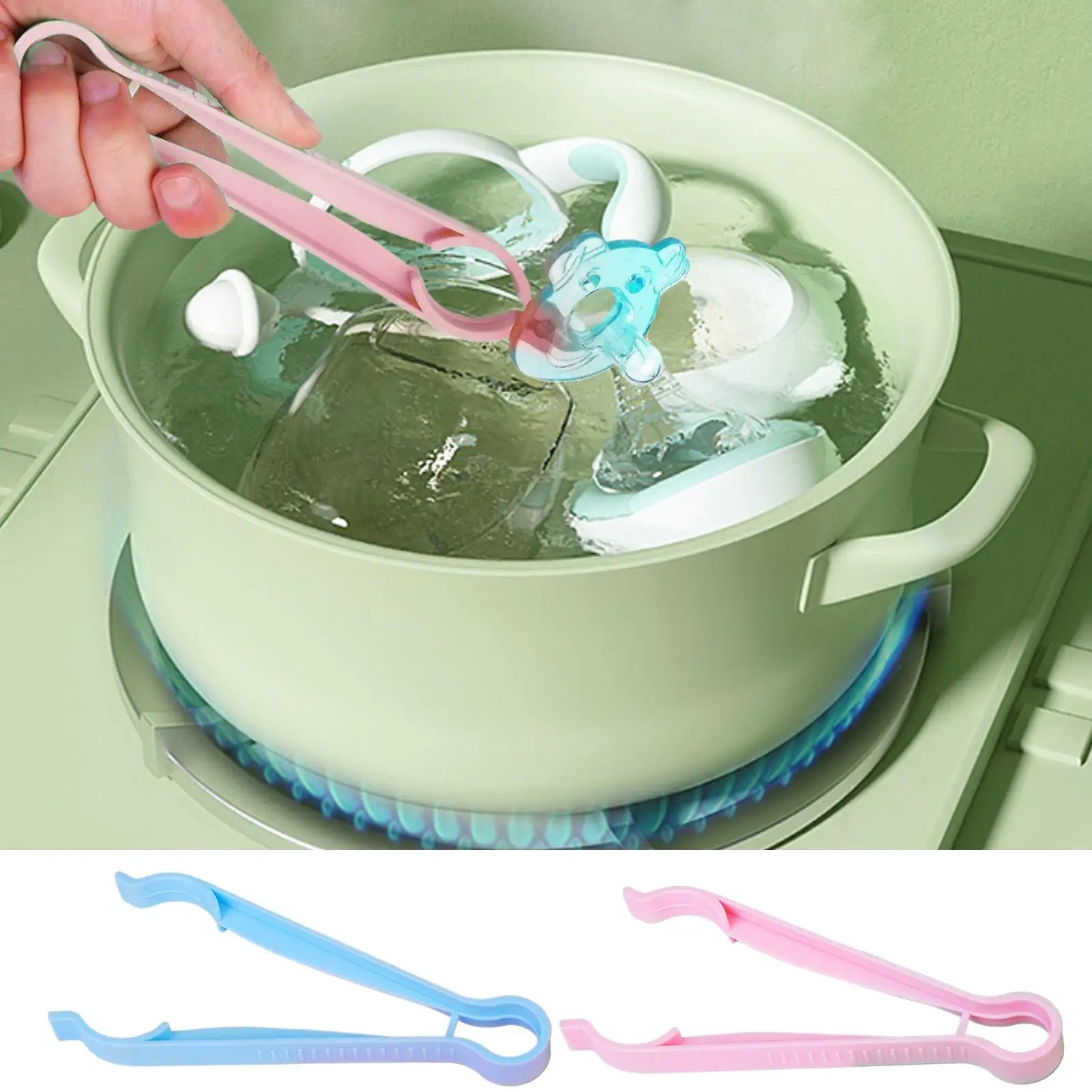 Anti-slip Sterilized Forceps Resistant Sterilising Plastic Tongs for Baby Bottles Tweezers Milk Bottle Clamp Skid Bottle Clips