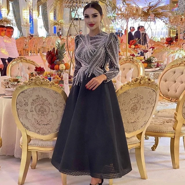 Long sleeve arabic dresses store