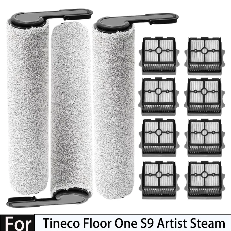 Für Tineco Floor One S9 Artist Steam/S9 Artist Lay-flat Staubsauger Bürstenwalze HEPA-Filter Ersatzteile Zubehör