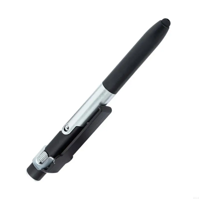 5pcs قلم حبر متعدد الوظائف مع نصيحة قلم ، ضوء LED ، موقف هاتف قابل للطي ، 4 في 1 القلم القلم القلم القلم القلم.