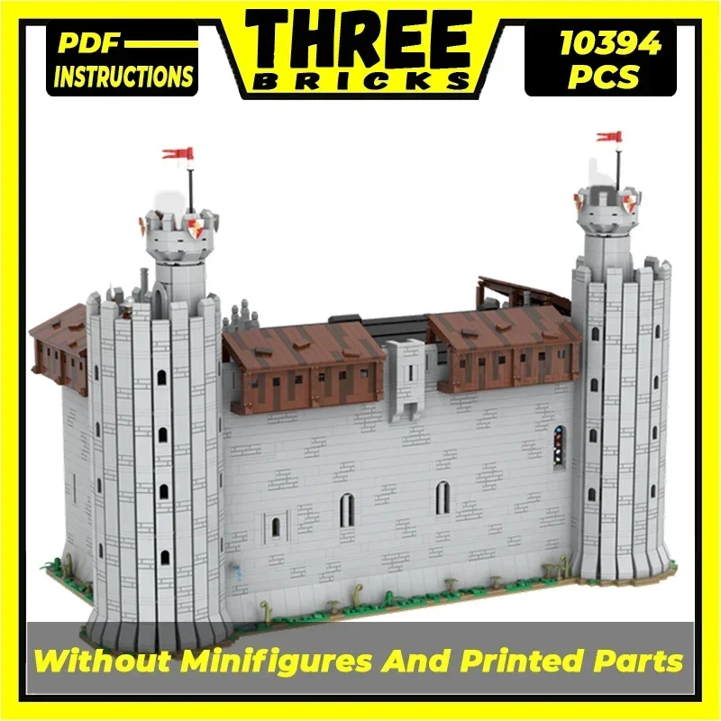 Medieval Model Moc Building Bricks Welsh Castle The Great Hall Technology Modular Blocks Gifts Christmas Toys DIY Sets Assembly