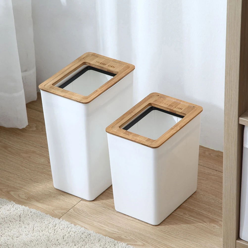 

Large Size Waste Trash Basket Home Accessories Container Kitchen Holder Bedroom Bathroom Office Plastic Portable