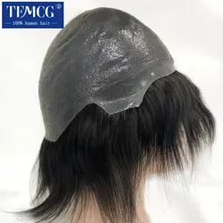 Full Pu knotted Base Human Hair Wigs For Women 6