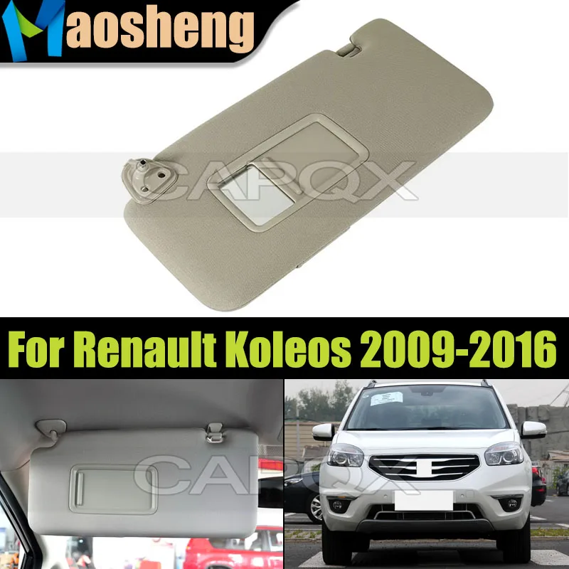 

Передний внутренний солнцезащитный козырек для Renault Koleos 2009 2010 2011 2012-2016, солнцезащитный козырек с зеркалом для макияжа без подсветки