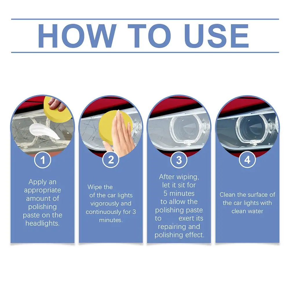 كريم العناية بمصباح السيارة الجديد لعام 2025، إصلاح الأصفر والأضواء بكفاءة، واستعادة السيارة والسطوع الشفافية القديمة Q2O1 #2