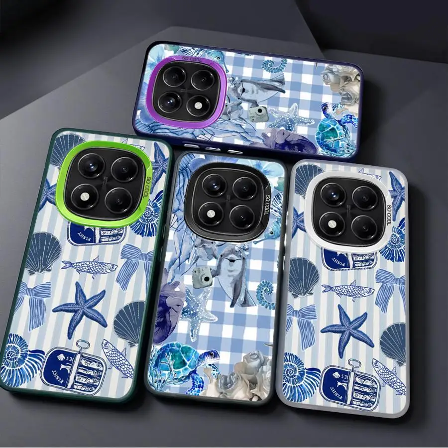 

Back Phone Cover Case for Xiaomi Mi 12T Pro 11 Lite 13T Marinc Life Crabs Lobsters Cool