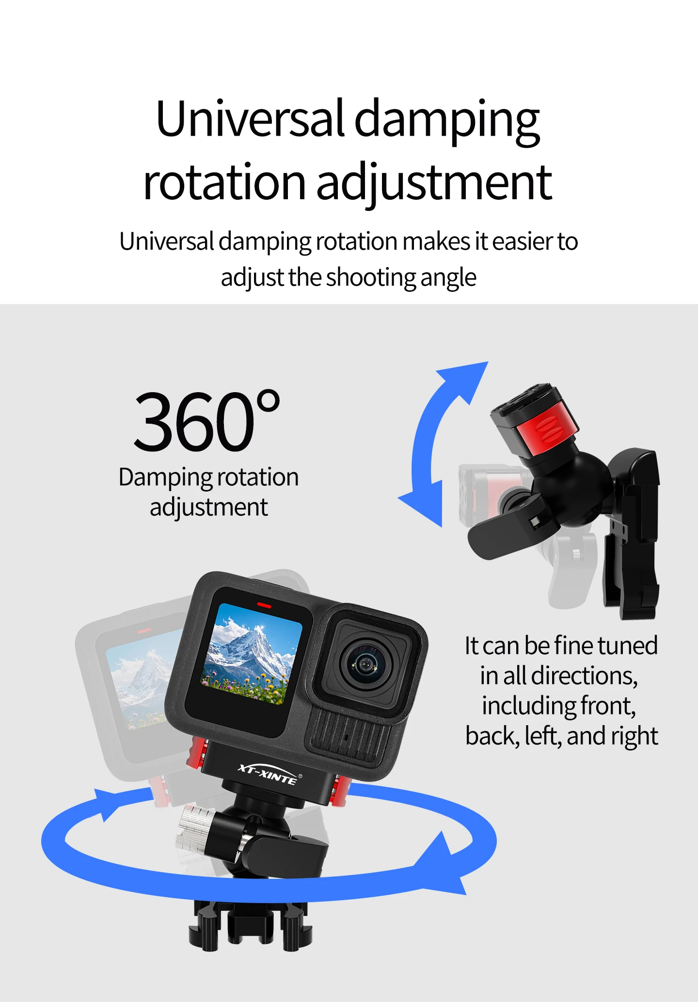 17MM Kugelkopf Action Kamera Schnellverschluss Schnalle Basis für GoPro Insta360 DJI Osmo Tasche Magnetische Motorrad Halterung – Detail 5