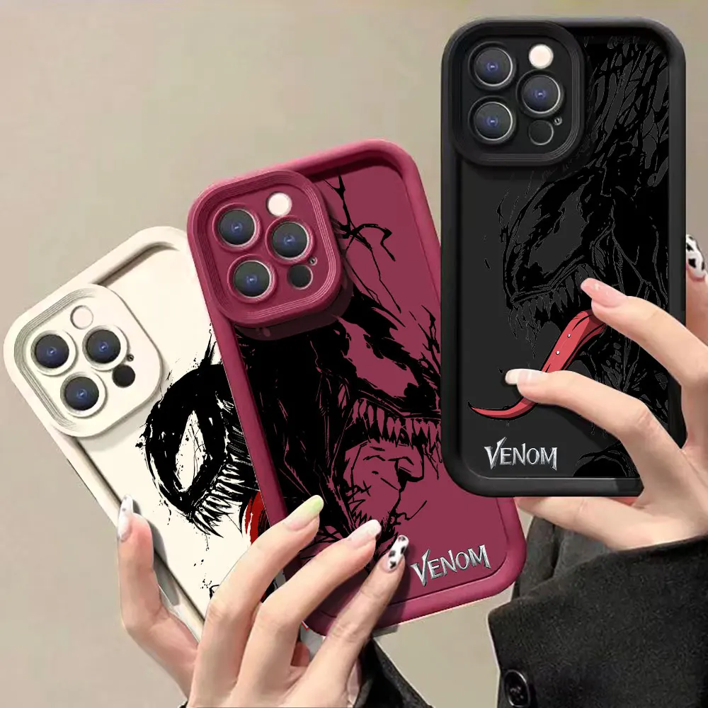 Marvel The Avengers Heros Venom Phone Case For VIVO X100 X90 X80 X70 X60 V30 V29 V27 V27E V25 V23 V23E V20 V15 V11I PRO 5G Cover