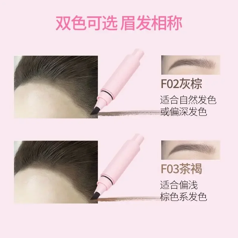 VEECCI Multifunctional Usage Waterproof Hairline Eyebrow Pencil Angled Brush Quick Drying Eyebrow Tint Long Lasting Makeup