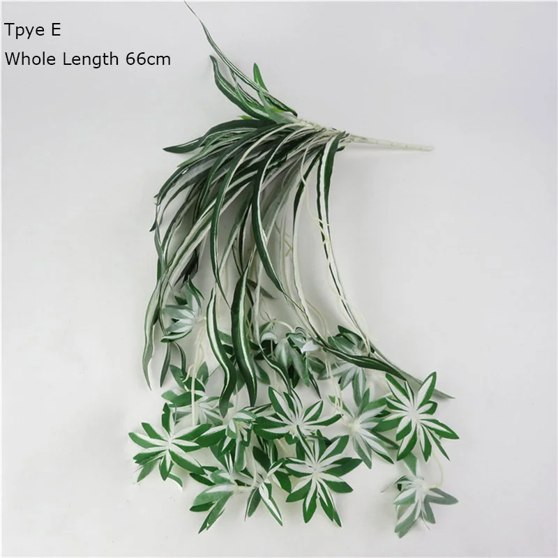 70cm Artificial Green Plants Hanging Ivy Leaves Radish Seaweed Grape Fake Flowers Vine Home Garden Wall Party Decoration