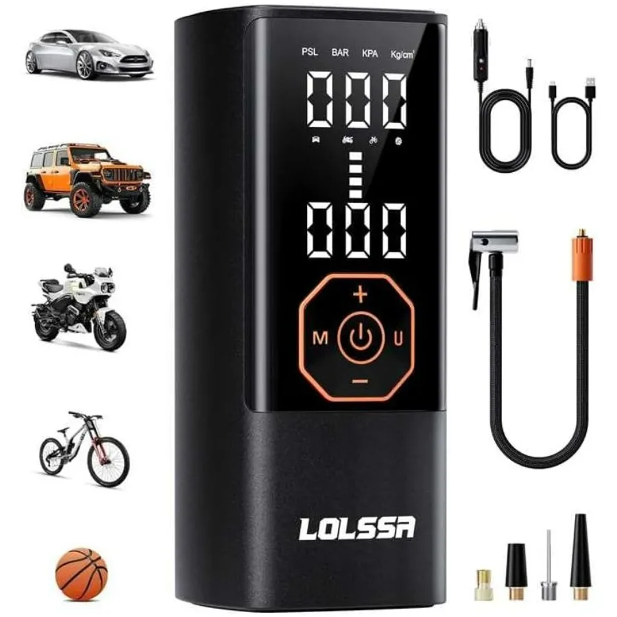 

Портативный воздушный компрессор для автомобильных шин, беспроводной электрический 180PSI с насосом для накачивания шин для автомобиля, мотоцикла, велосипеда, мяч, обсидиан D