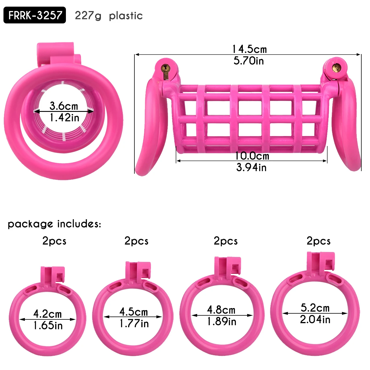 FRRK Double Chastity Cage Bridge with Band Belt for Couple to Lock Penis At the Same Time Hollow Plastic Long Cock Cage 남성 정조대