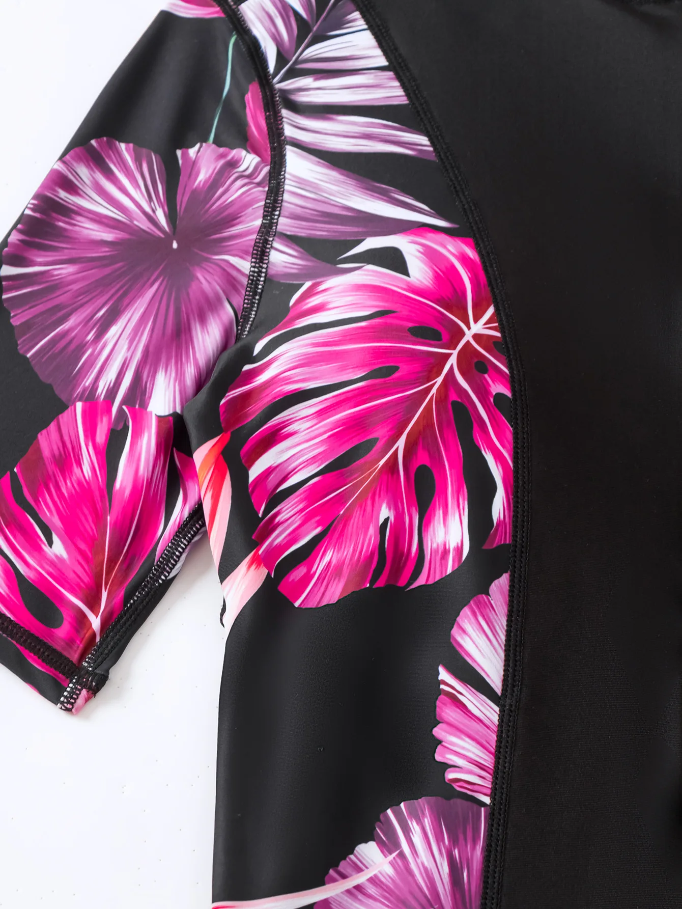 Dames bloemenprint patchwork eendelig Burkini badpak, korte mouwen, zwemkleding voor moslimvrouwen, duikpakken, nieuw