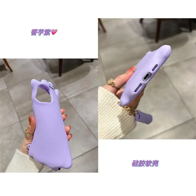 3D Cute Cartoon Ghost Soft Rubber Case for iPhone 15 14 13 12 11 Pro Max Shockproof Cover Stylus Pen Pendant Halloween Gifts