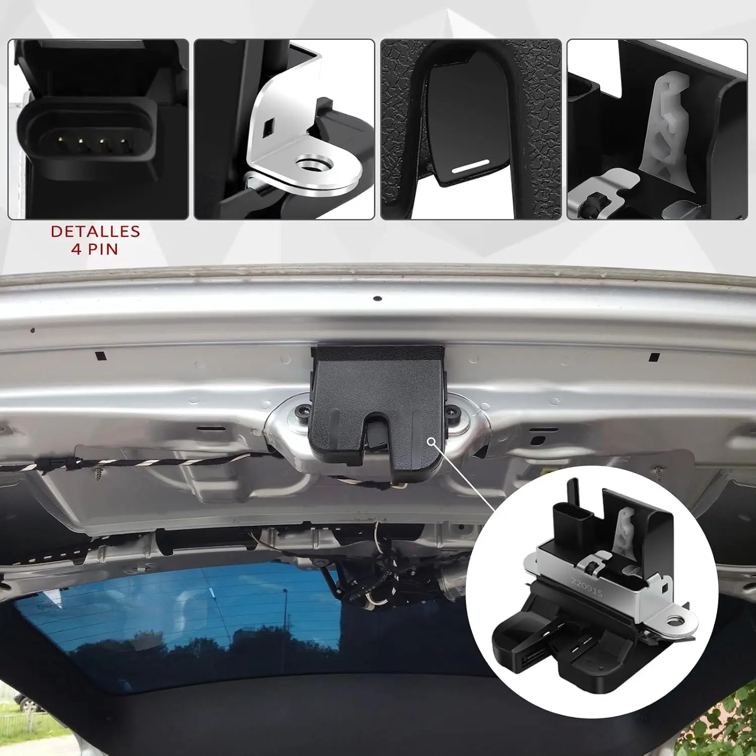 

1K6827505E 1P0827505D Защелка замка крышки багажника для VW Passat B6 B7 GOLF MK5 MK6 GTI Polo Tiguan Seat Leon Toledo III Altea