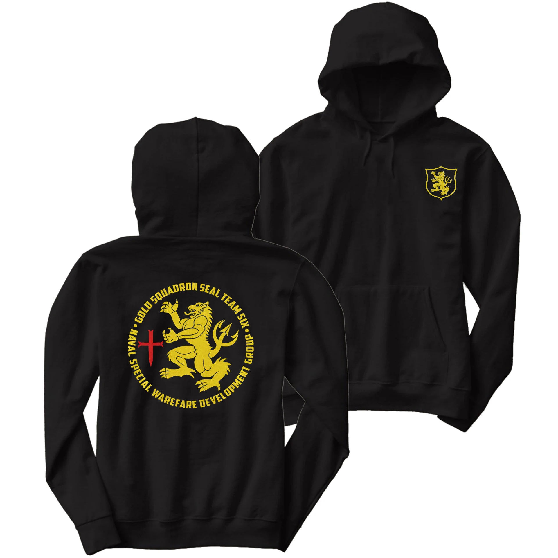 

NSWDG Naval SEAL Devgru Gold Squadron Seal Team Six Pullover Hoodie 100% Cotton Casual Mens Sweatshirt Military Style Streetwear