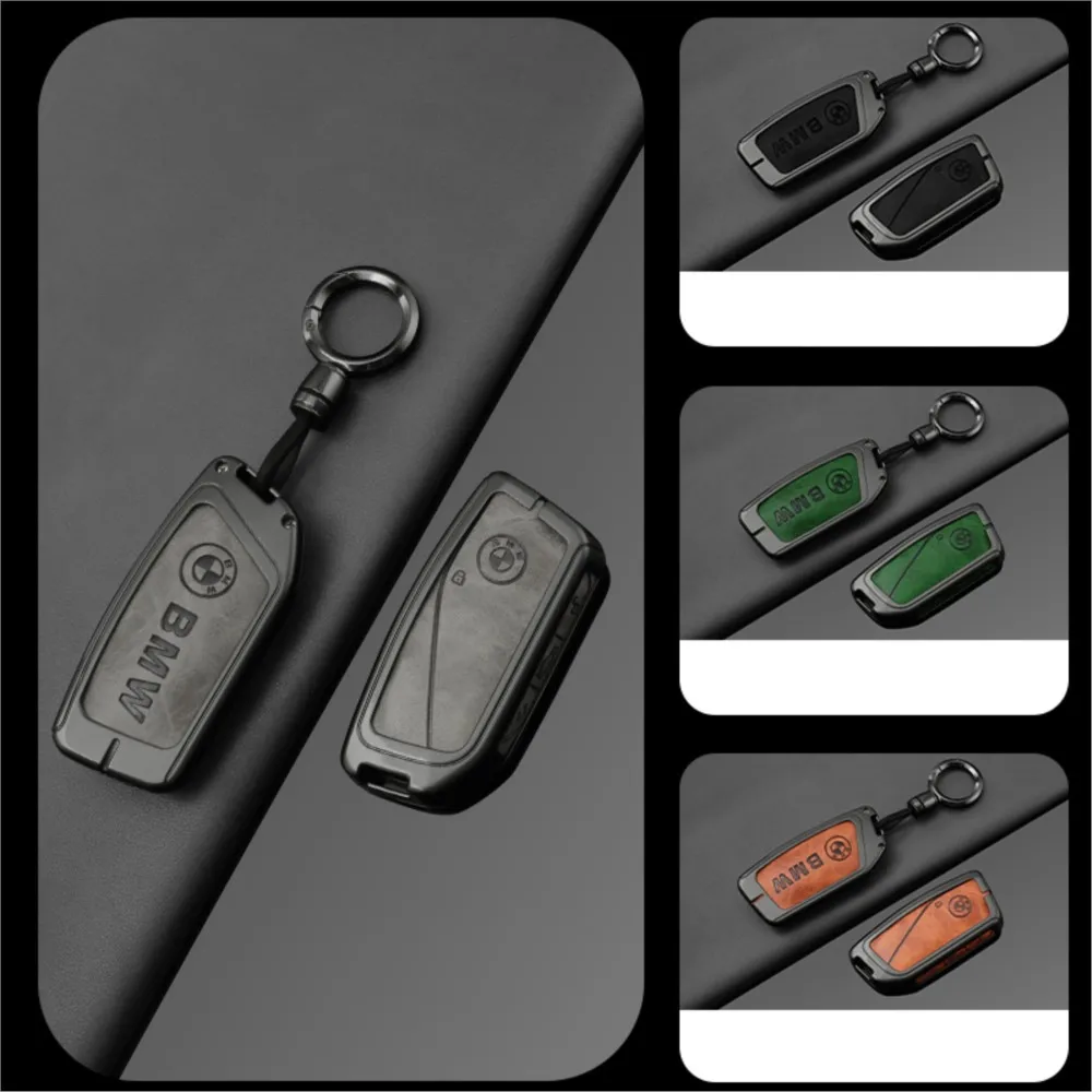 Fashion Leather Car Key Case Cover for BMW 740i 760i 5 Series G60 X1 X2 X5 X6 X7 IX1 IX2 IX I5 I7 G05 Car Interior Accessories view 6