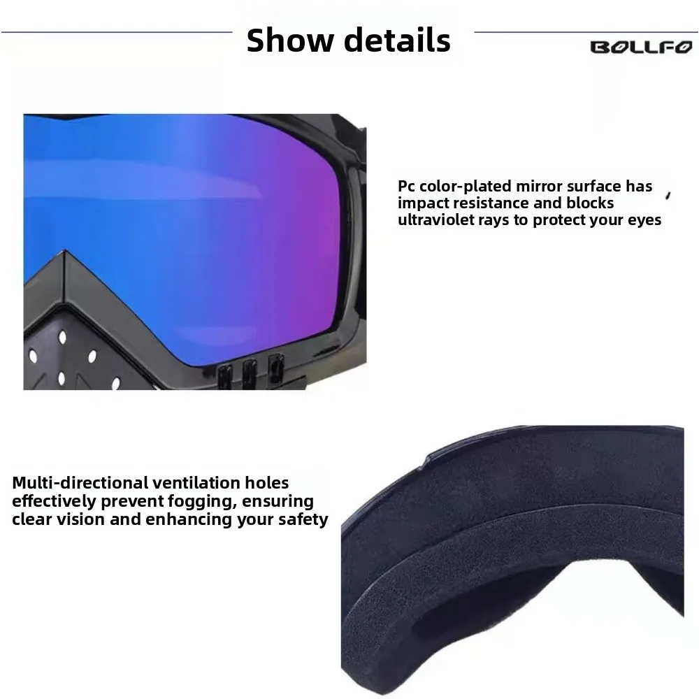 نظارات واقية للأنف مقاومة للرياح - نظارات هارلي للحماية من الشمس بنصف إطار لركوب الدراجات والرياضات على الطرق الوعرة والتزلج