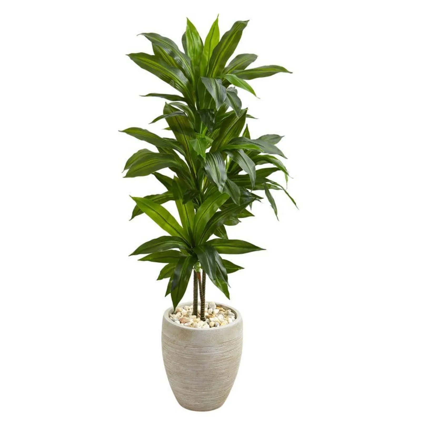 

US Real Touch 4 ft. Indoor Dracaena Artificial Plant in Sand Planter