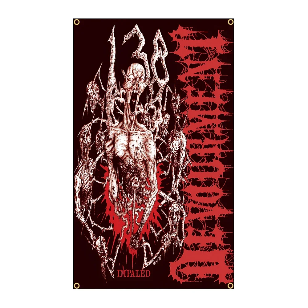 90x150cm 3X5FT Devourments Band Flag Brutal Death Metal Band Polyester Printed Banner For Decor