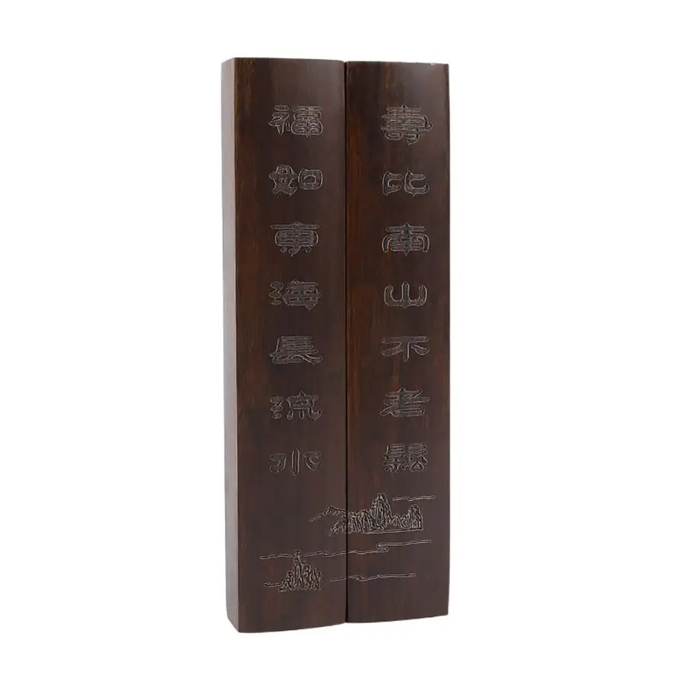 1Pair Professional Vintage Wood Paperweight Retro Traditional Chinese Paper Weight Writing Natural Calligraphy Tool Artist