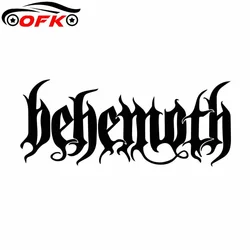 OFK  Dazzling Word Behemoth Car Sticker Ornament Vinyl Decal Beautiful Black/Silver 17.4CM*7.1CM