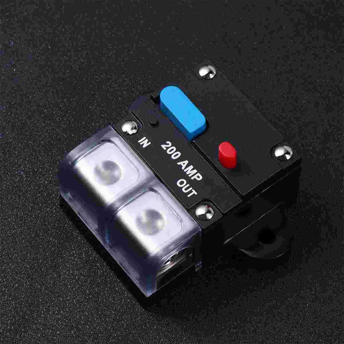 100A Car Resettable Circuit Breaker Self-recovery Fuse Manual Reset Button Circuit Breaker Fuse Car Accessories (Black)