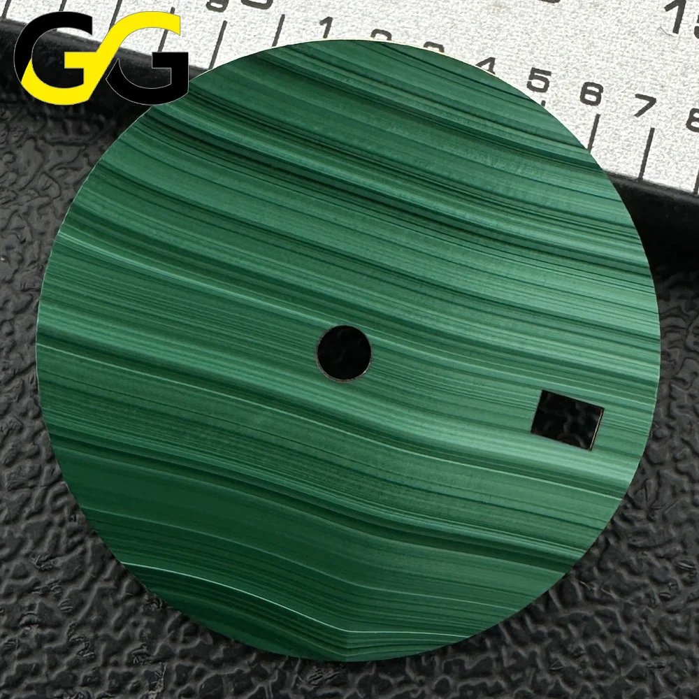 28.5mm Malachite Dial Fit for NH35/NH36 Movement High Qualit Natural Stone Dial Custom Logo Watch Parts No Luminous GG Brand