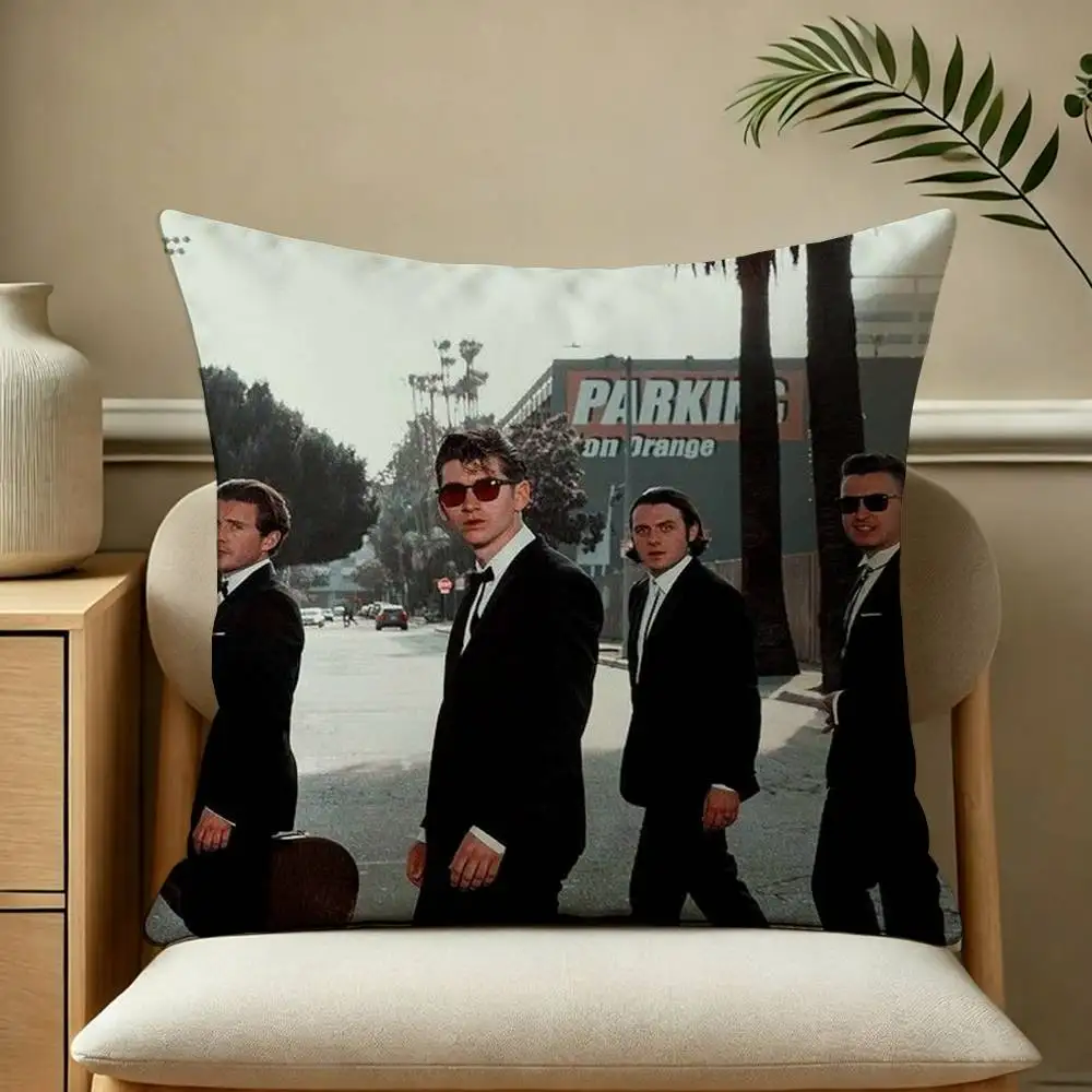 Pop Rock Band A-Arctic Monkeys Pillow Case Square Double-Sided Sofa Cushion Cover Bedroom Bedside Pillow