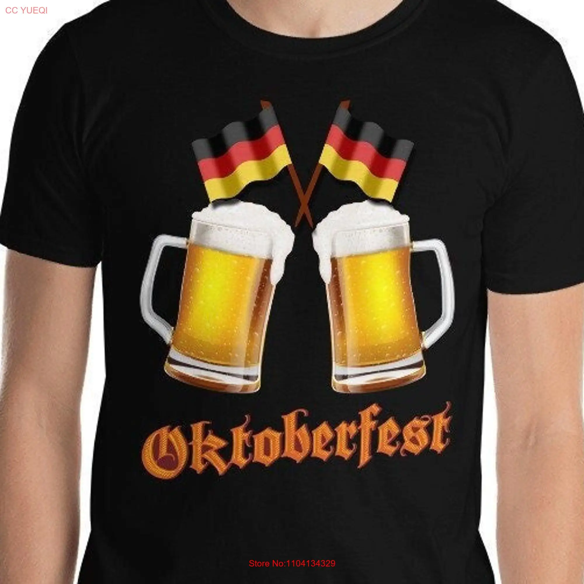 Oktoberfest T Shirt German Beer Steins Flags and   Celebrate  long or short sleeves