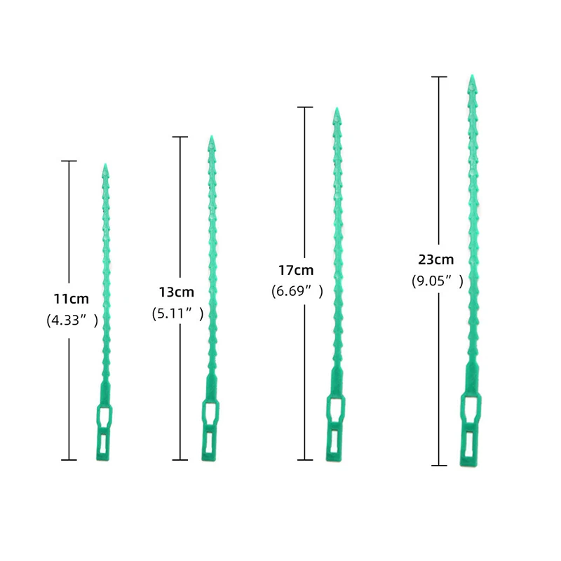50 Stuks Verstelbare Plastic Plant Kabel Bindt Herbruikbare Tuin Boom Klimmen Ondersteuning Plant Wijnstok Tomaat Clip Plant Riemen Gereedschap
