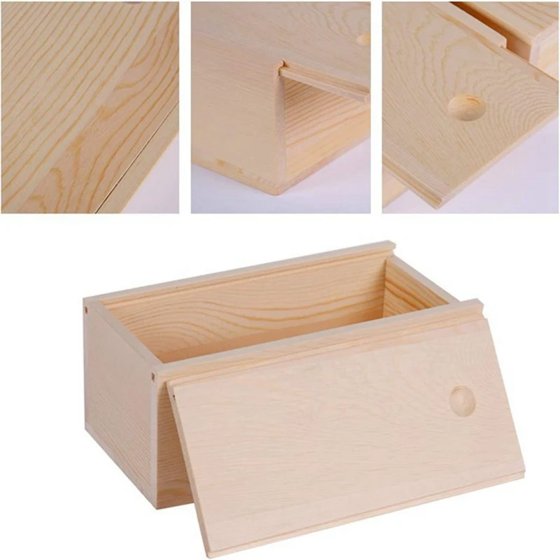 Wood Storage Box - Versatile And Stylish Organizer For Home And Office - Durable And Eco-Friendly Design Easy To Use