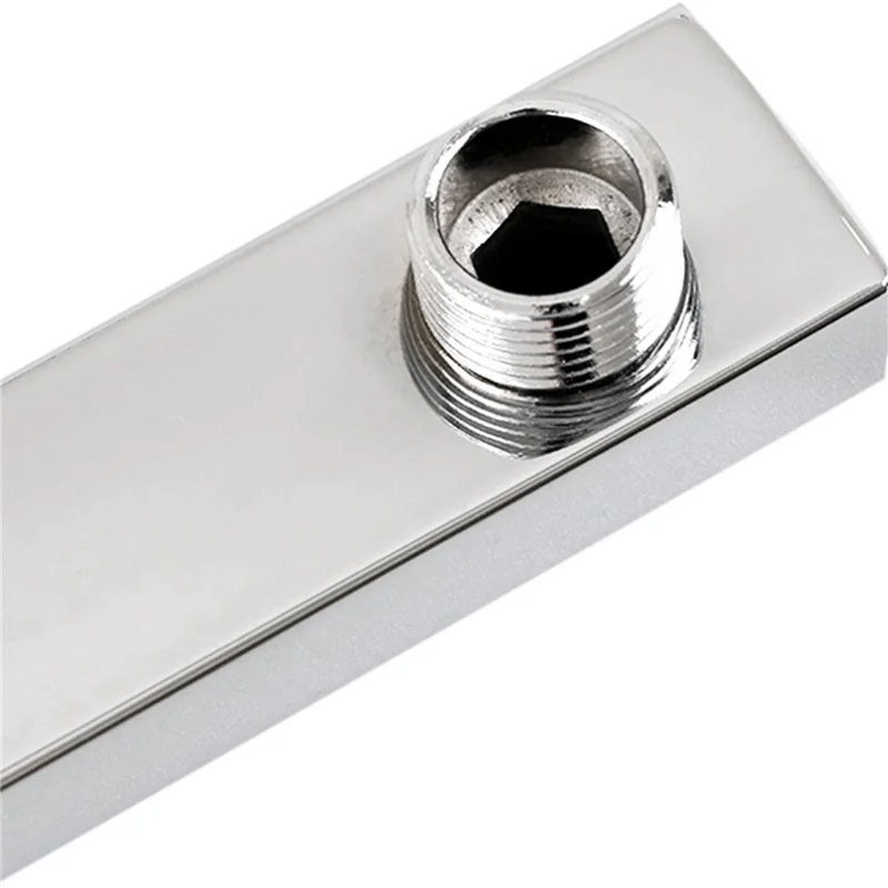 

B03C-5Pcs 40 см квадратный удлинитель душевого кронштейна Настенное крепление для насадки для тропического душа Душевая штанга с дождевой насадкой Хром