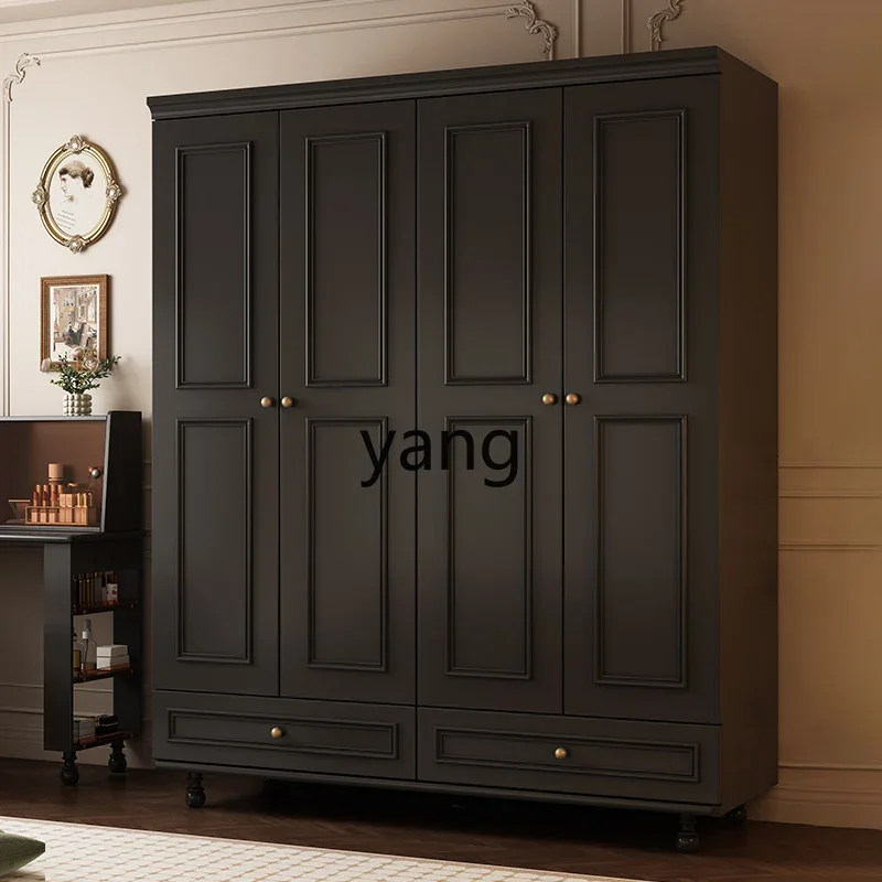 

LTT French retro wardrobe American solid wood four-door wardrobe Chinese antique style