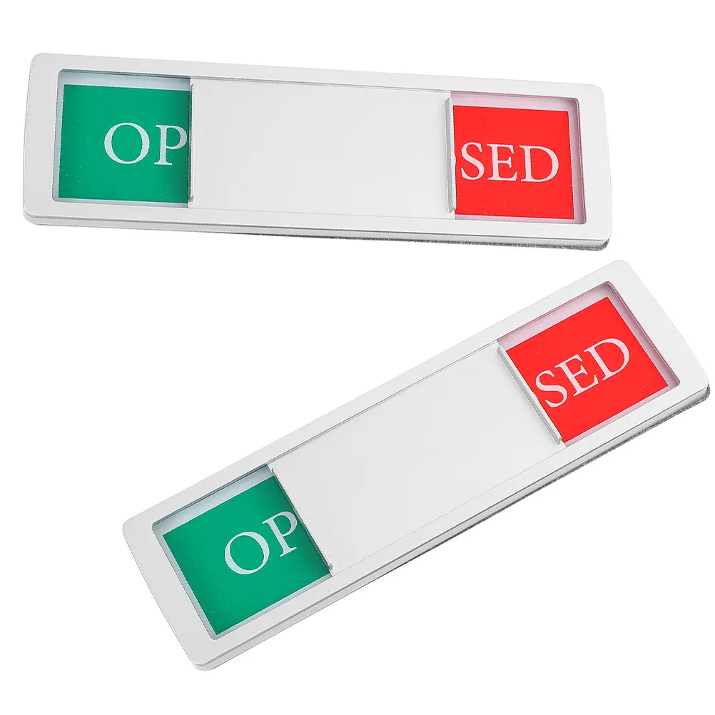 2Pcs Sliding Privacy Indicator Sign Magnetic Door Status Display for Conference Room Restroom Office in Use Do Not Disturb Sign
