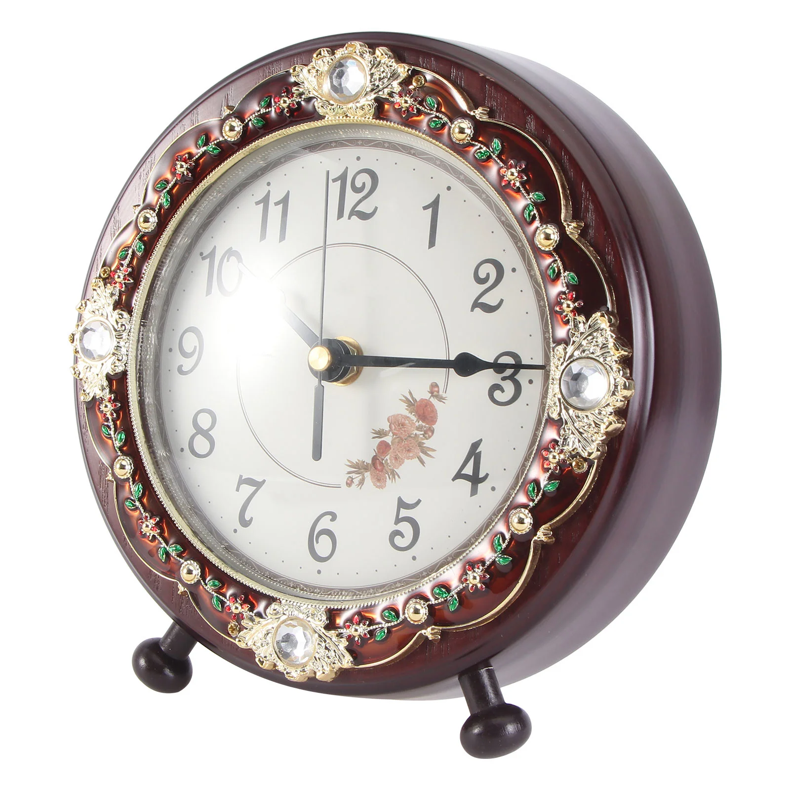 

Wooden Clock Creative Vintage Style Quartz Timepiece for Home Office Decor Retro Design Stylish Desktop Clock Ornament