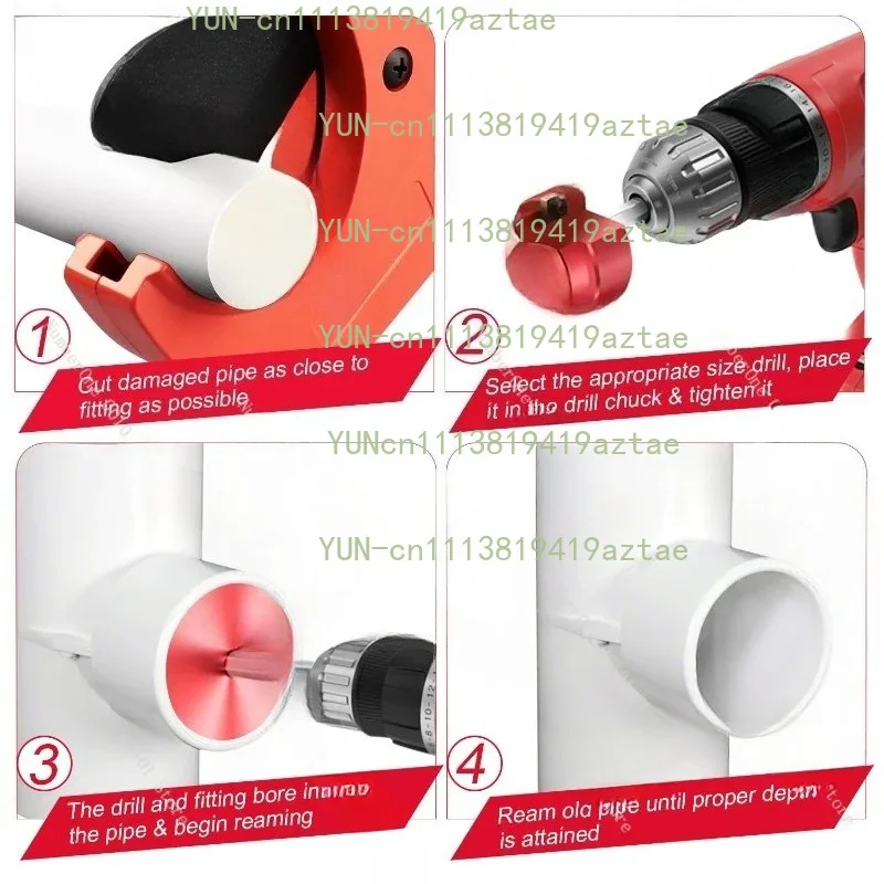 9-Piece set PVC pipe reamer Water pipe joint tool Multi-specification pipe expansion knife PipeReamer PVC expansion