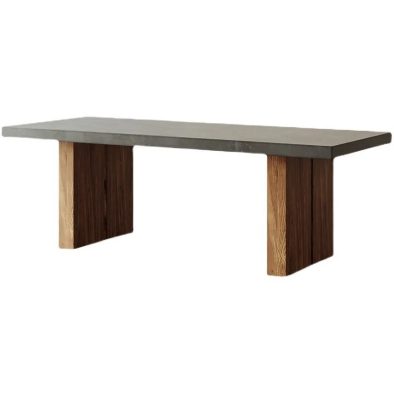 

Solid wood long table retro dining table simple creative negotiation desk workbench